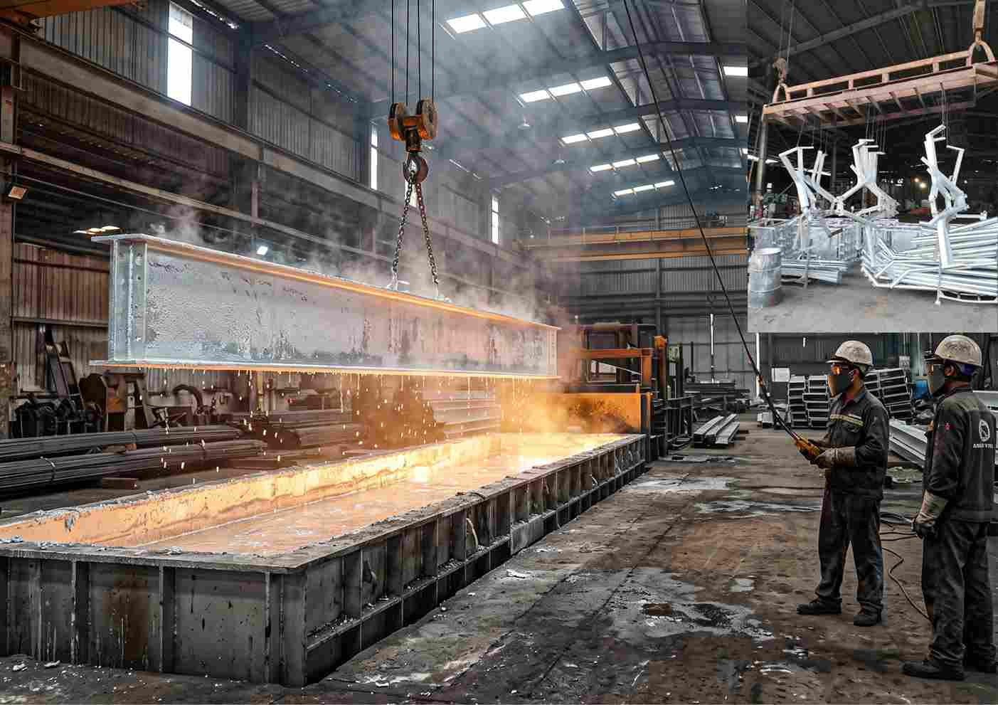 Dịch vụ mạ kẽm nhúng nóng chuyên nghiệp tại asean steel